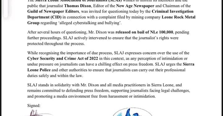 SLAJ Expresses Concern Over Use Cyber Law and Press Freedom