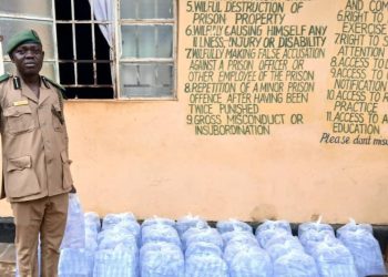 Current and Former Parliamentary Staff Chernor Sulaiman Bah and Mohamed Kargbo Donates Water to Makeni Correctional Center