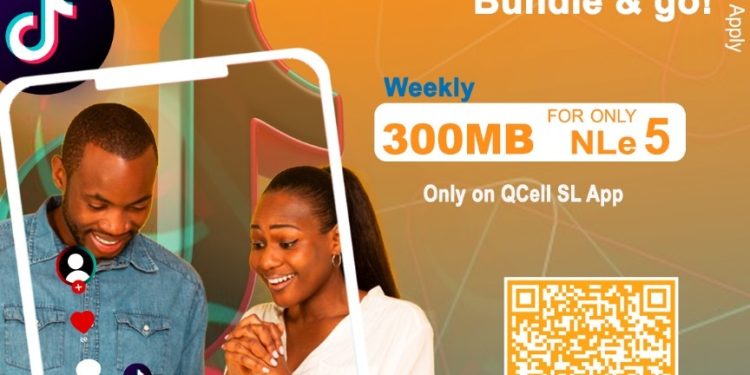 More TikTok, less worry! subscribe to your TikTok bundle of choice from the QCell SL App For the weekly package, you can get 300MB for just NLe5. With QCell's TikTok Bundle, you can stay connected and entertained with ease. This exclusive bundle is only on QCell SL App. Just scan the QR code or download the App on Apple Store or Google Play Store and activate your bundle instantly. #QCellSL #SalonePride #TikTokBundle #StayConnected