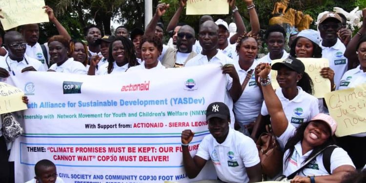 Youth Groups Lead Climate Justice Walk as Sierra Leone Joins Global Call for Action