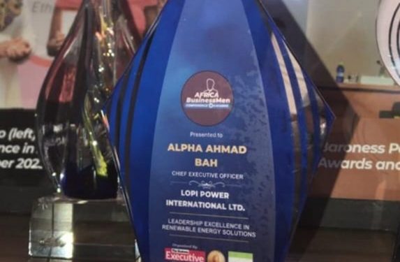 Alpha Ahmed Bah Bags Africa BusinessMan Award
