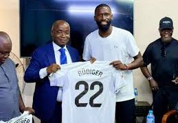 Antonio Rüdiger Pays Courtesy Visit to SLFA President