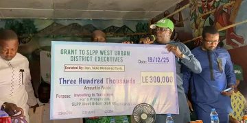 Hon. Sidie Tunis Boosts SLPP West Urban with NLe 300,000, Signals Push Toward 2028