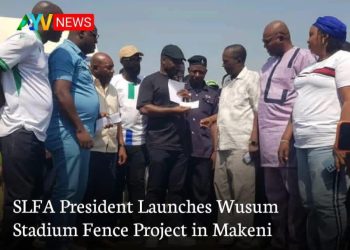 SLFA President Launches Wusum Stadium Fence Project