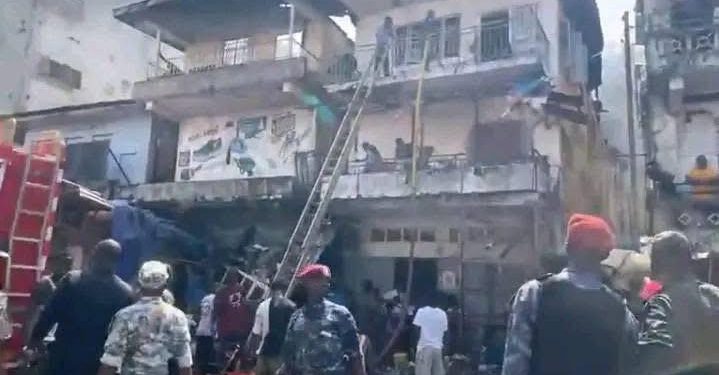 Fire Outbreak Destroys Shops along ECOWAS Street