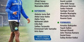 Coach Kallon Names Leone Stars Squad for FIFA Friendlies
