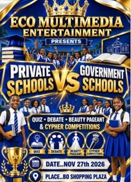 ECO MultiMedia Entertainment Announces date for Govt. School vs Private School Competition in Bo
