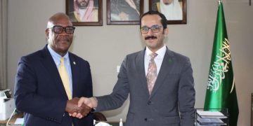 Former Saudi Ambassador to S Leone, HE Ali Ibrahim Alheji and Health Minister, Dr. Austin Demby